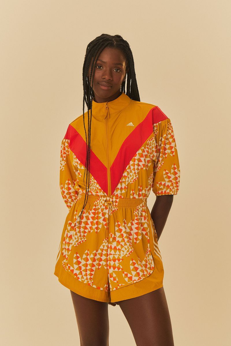 Sportlicher Overall mit psychedelischem Print