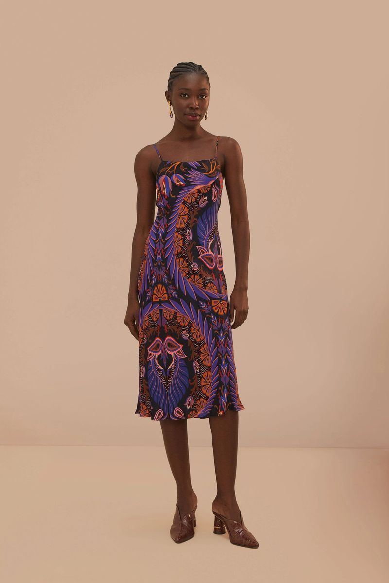 Slipkleid mit Heart-Forest-Muster