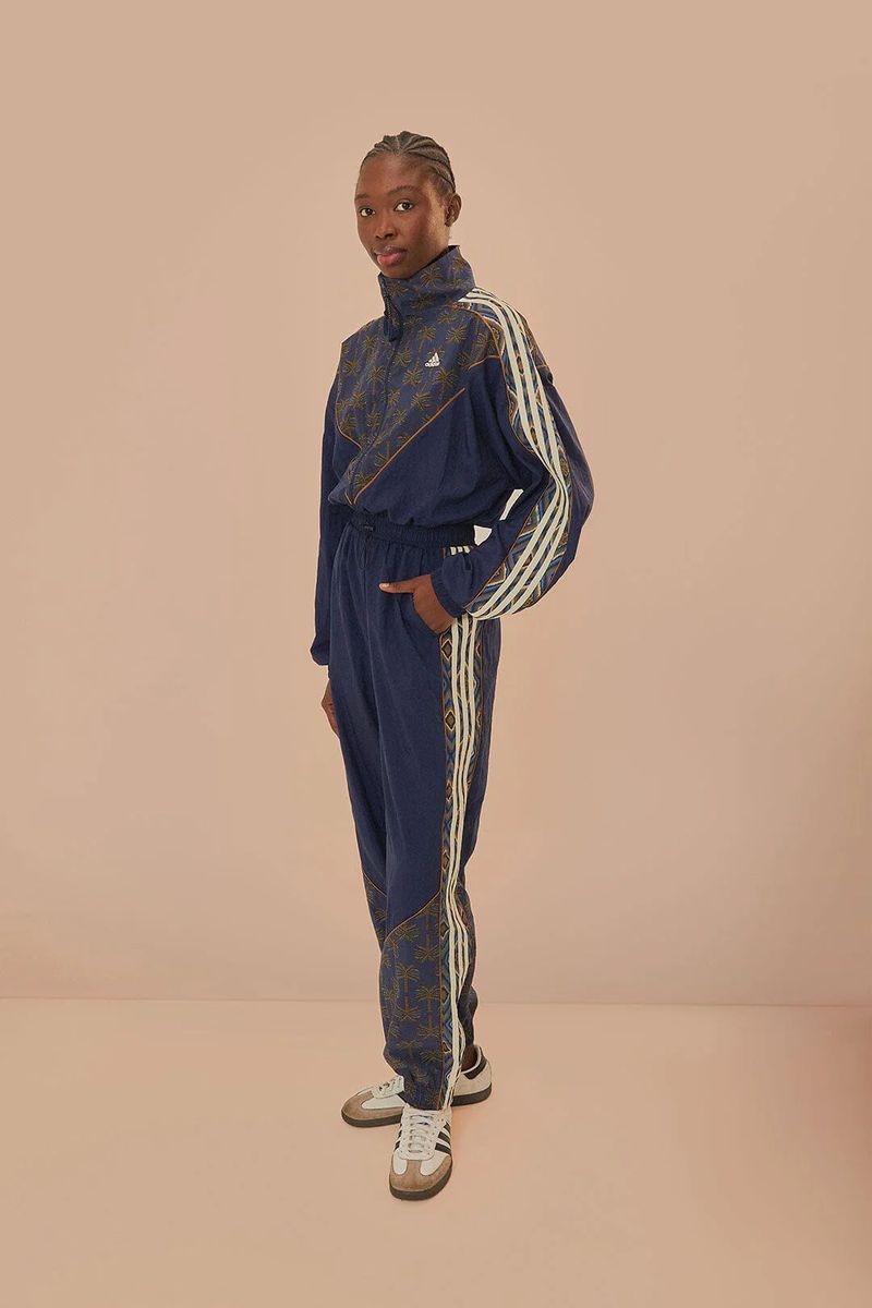 Trackjacke mit tropischem Print