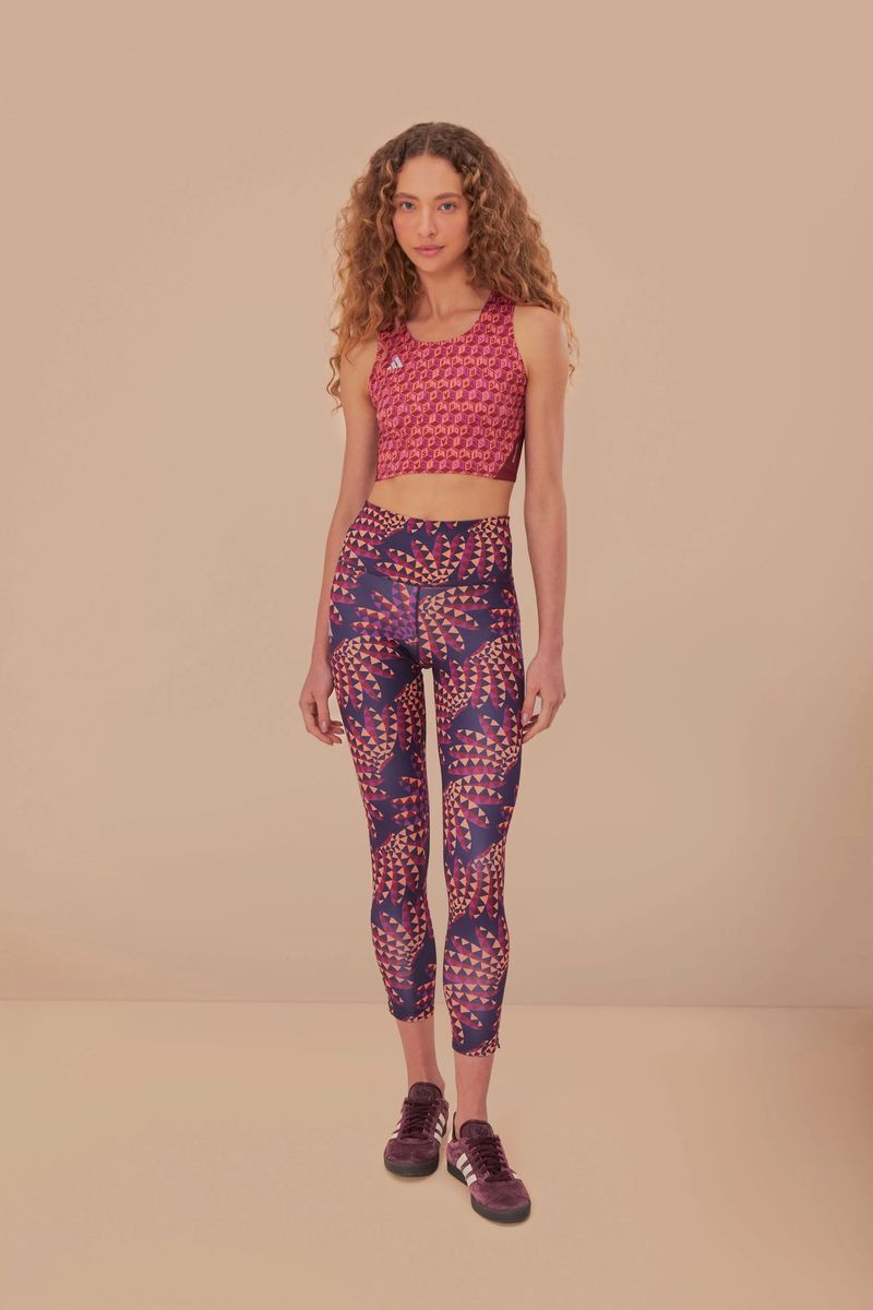 Sportliches Crop-Top mit geometrischem Print