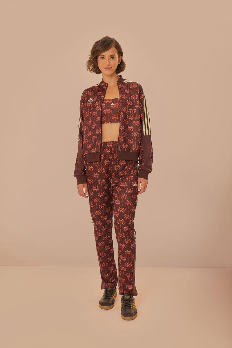 Trainingsjacke mit tropischem Palmen-Print