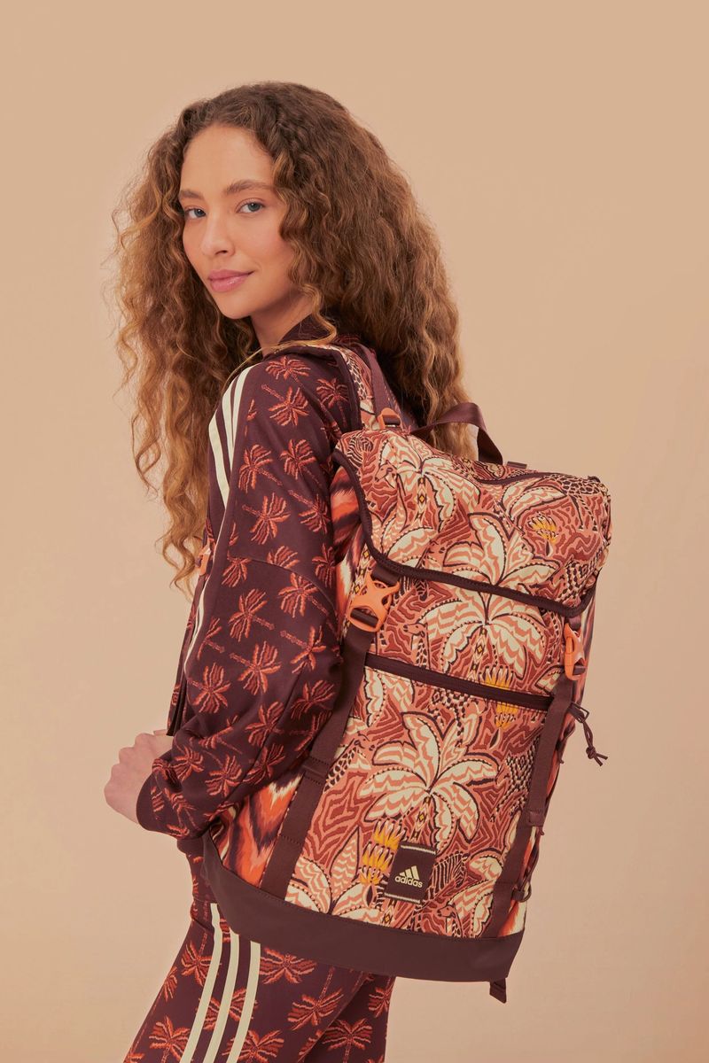 Rucksack mit tropischem Blattmuster