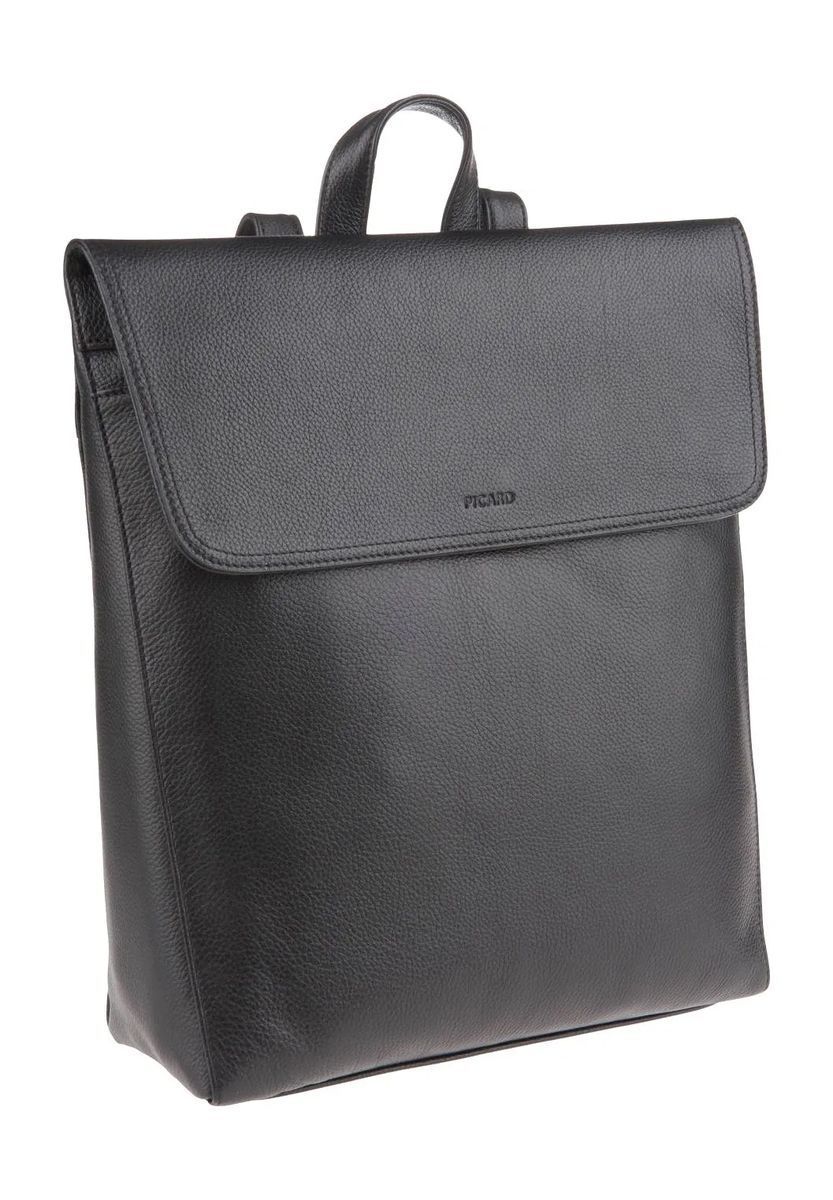 Minimalistischer Lederrucksack mit Überschlag