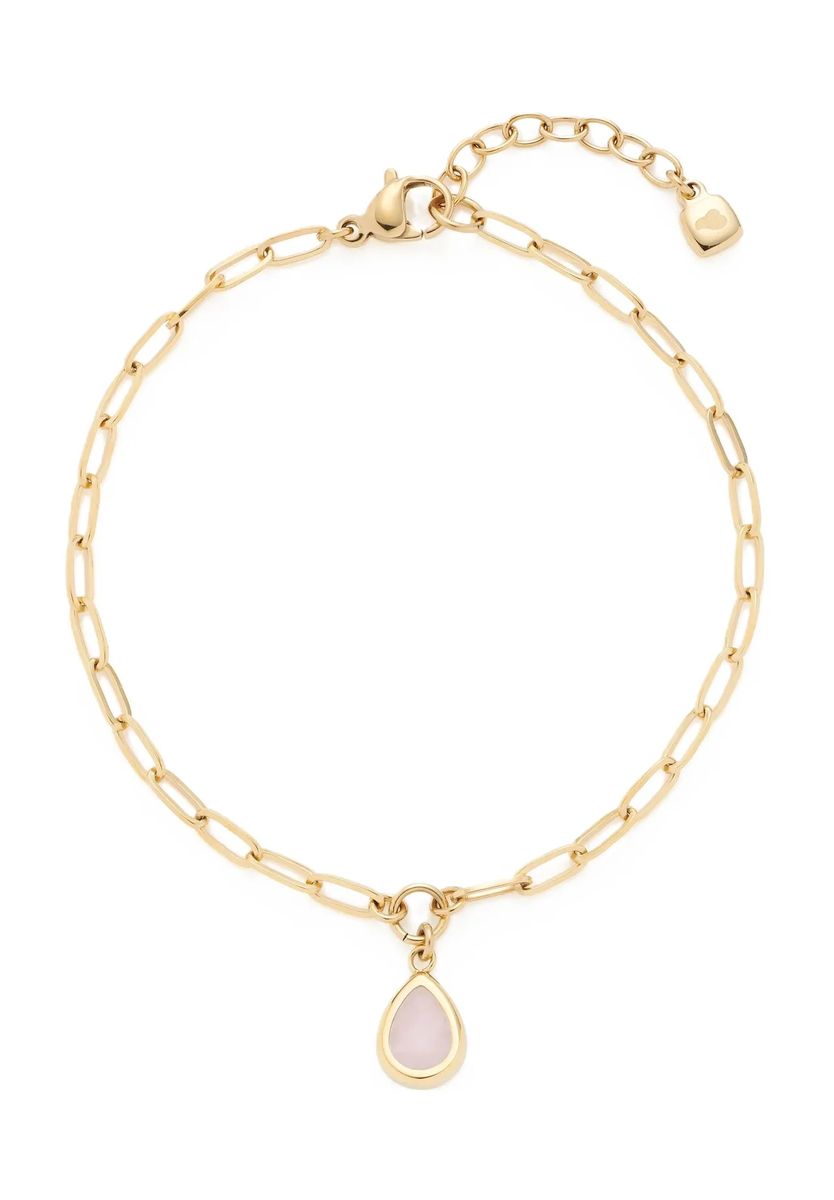 Elegantes Büroklammer-Armband mit Tropfenanhänger