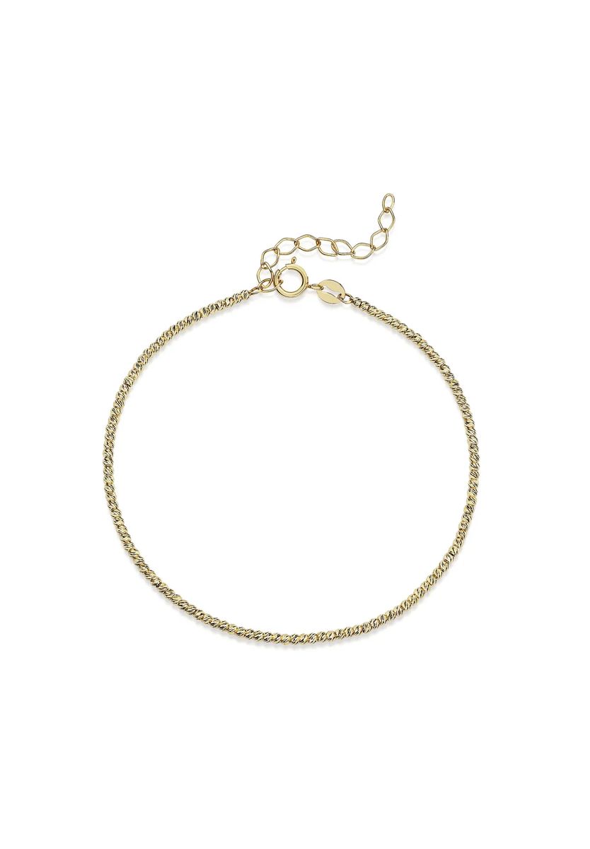 Elegantes gedrehtes Kettenglied Goldarmband