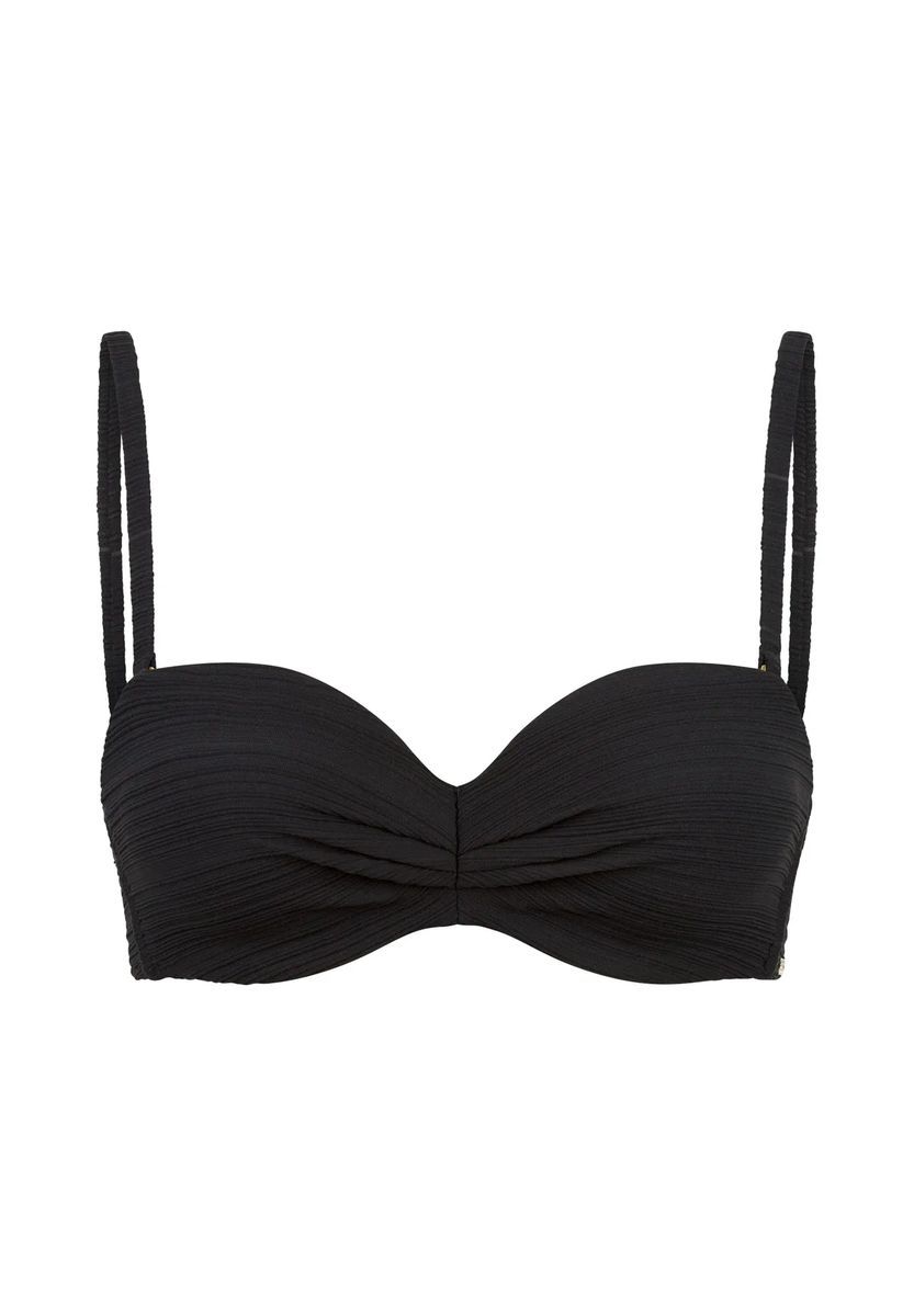Strukturiertes Bandeau-Bikinioberteil
