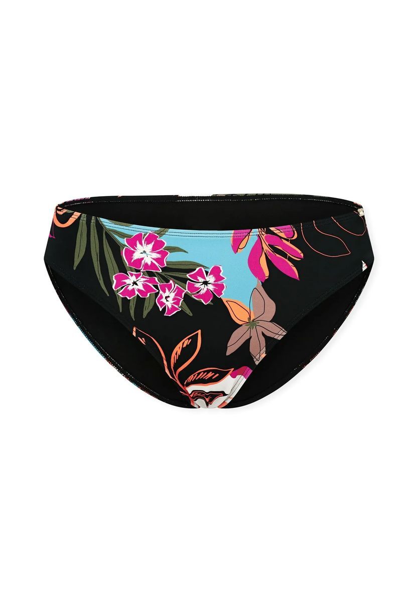 Bikinihose mit tropischem Blumenmuster