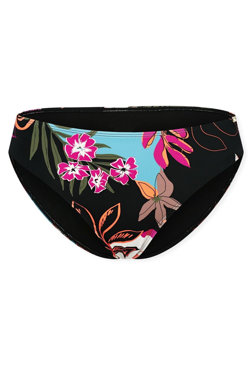 Bikinihose mit tropischem Blumenmuster