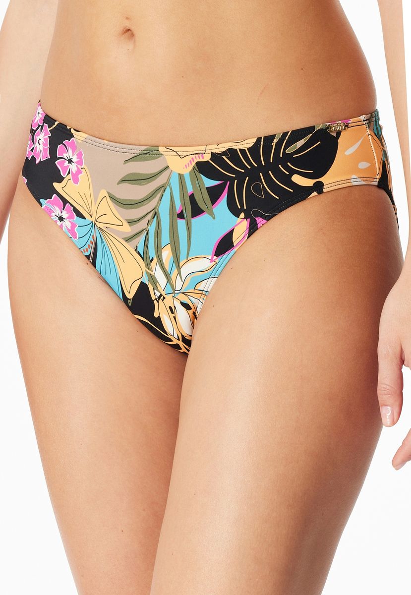 Bikinihose mit tropischem Blumenmuster