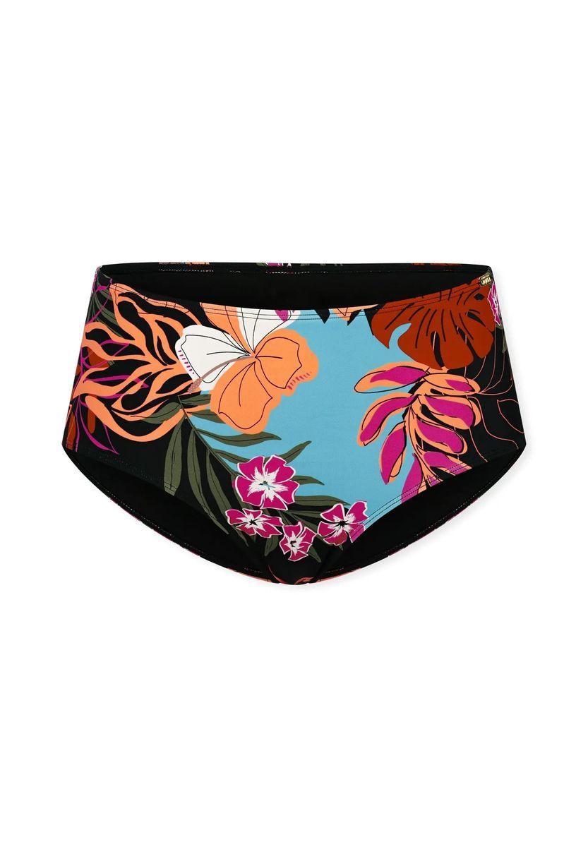 High-Waist-Hose mit Tropenmuster