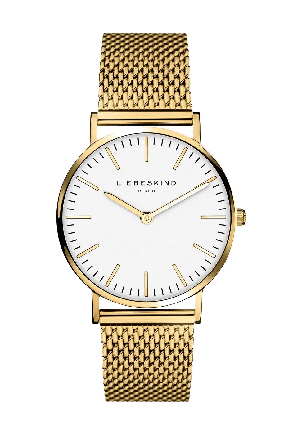 Minimalistische Armbanduhr mit Mesh-Armband