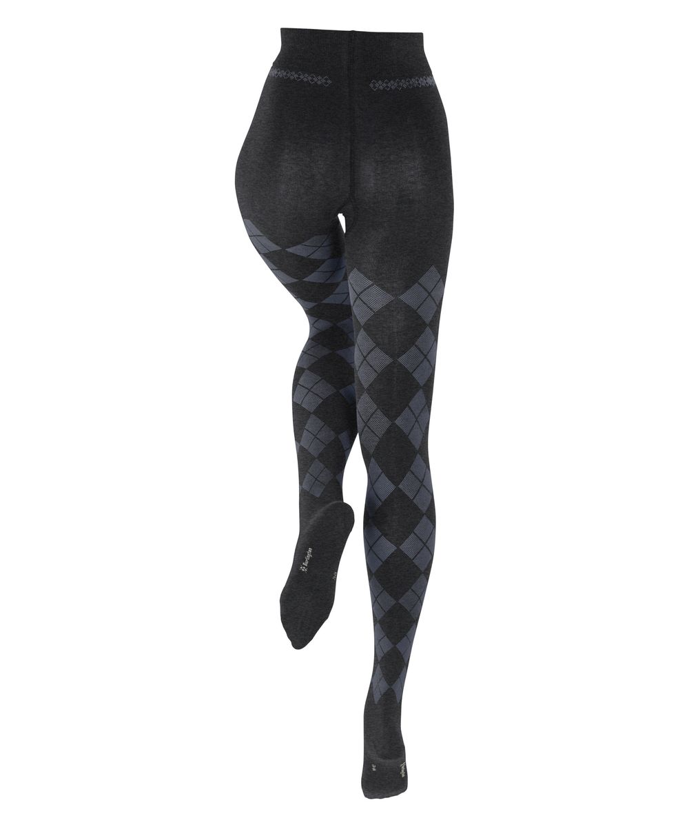 Klassische Strickstrumpfhose mit Argyle-Muster