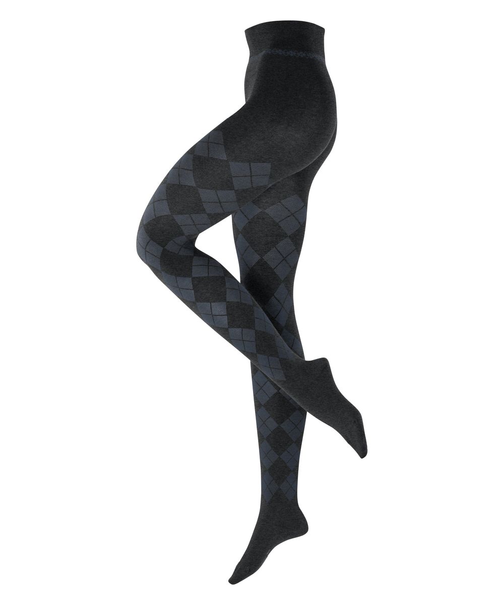 Klassische Strickstrumpfhose mit Argyle-Muster