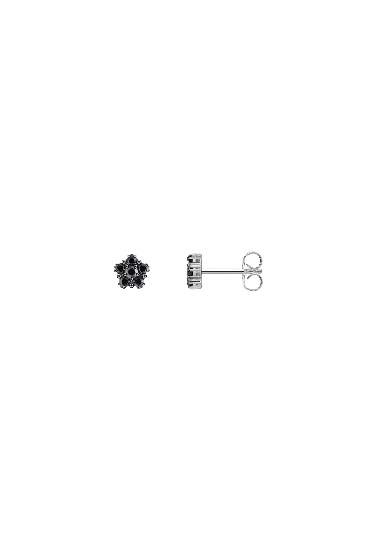 Florale Zirkonia-Ohrstecker in Herzform