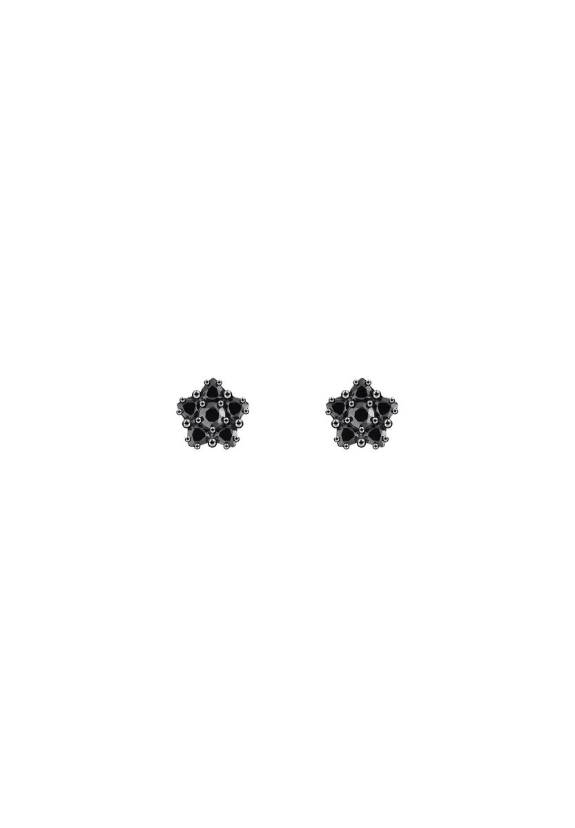 Florale Zirkonia-Ohrstecker in Herzform