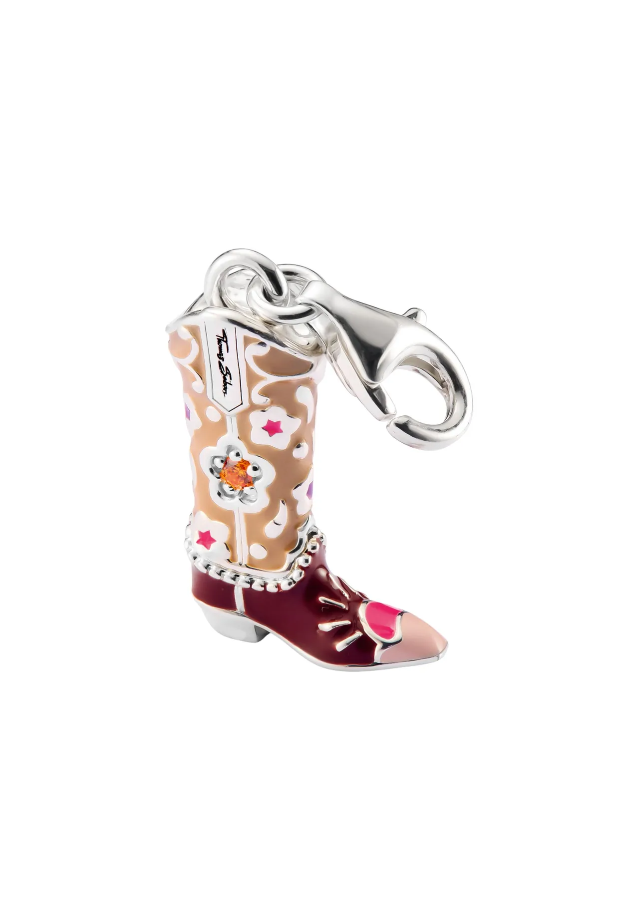 Detailreicher Cowboy-Stiefel-Emaille-Charm