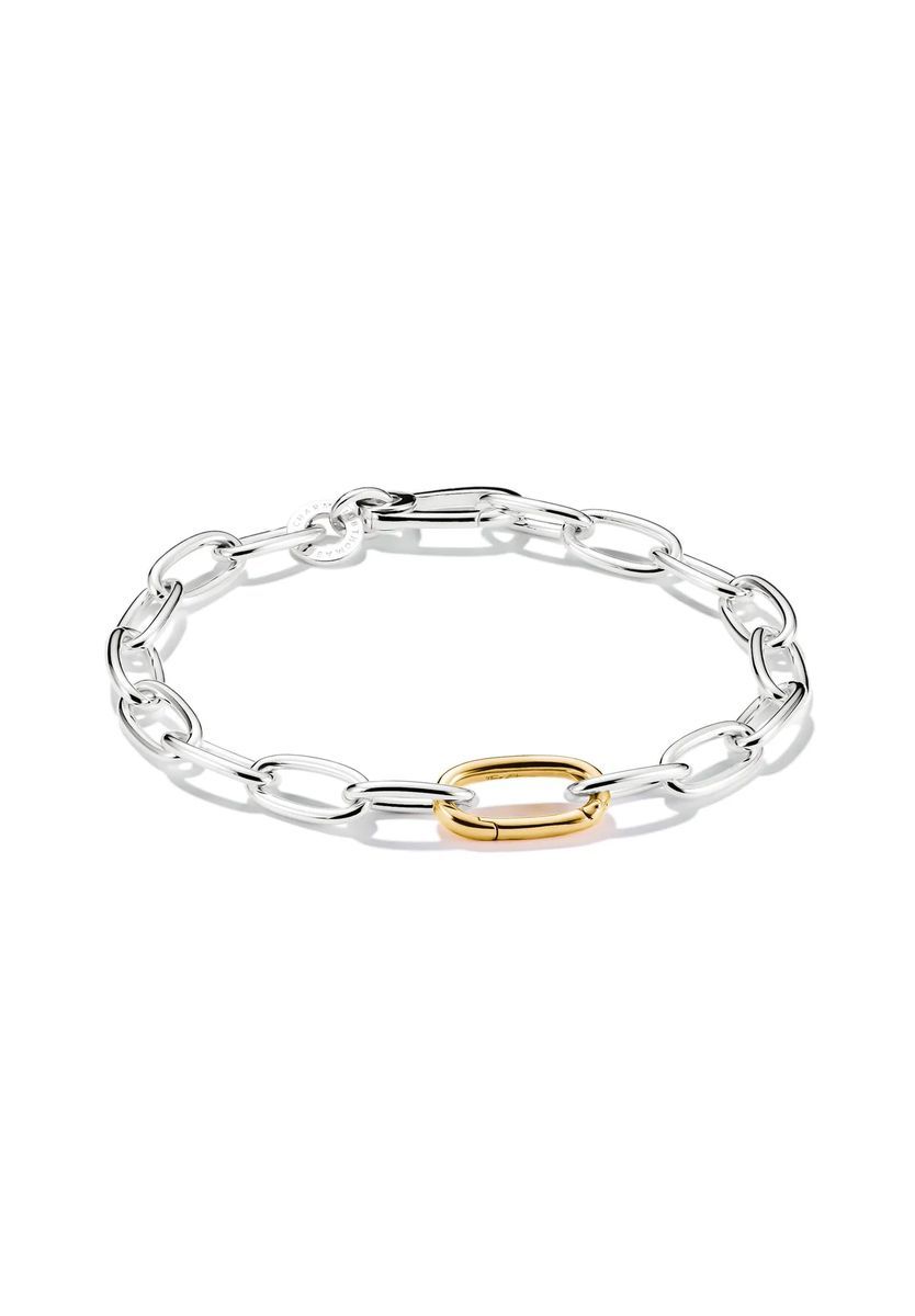 Bicolor Gliederketten Charm-Armband