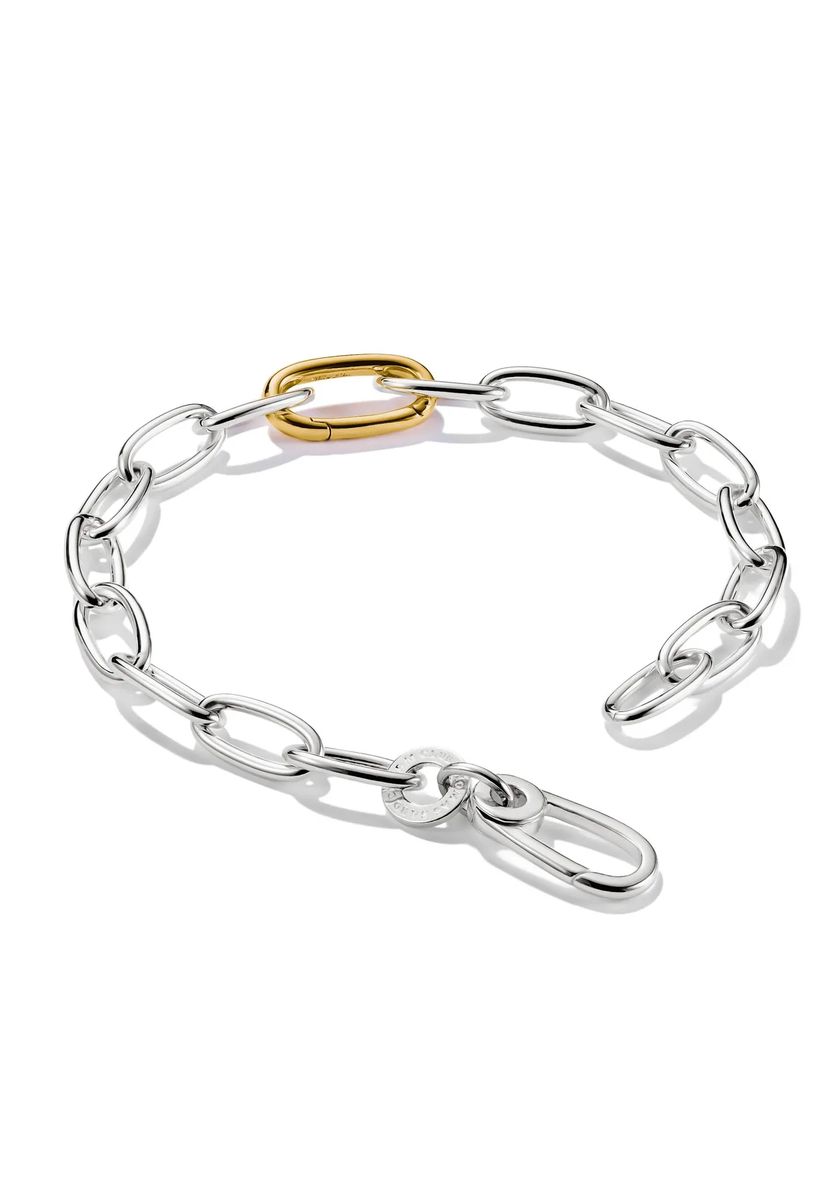 Bicolor Gliederketten Charm-Armband