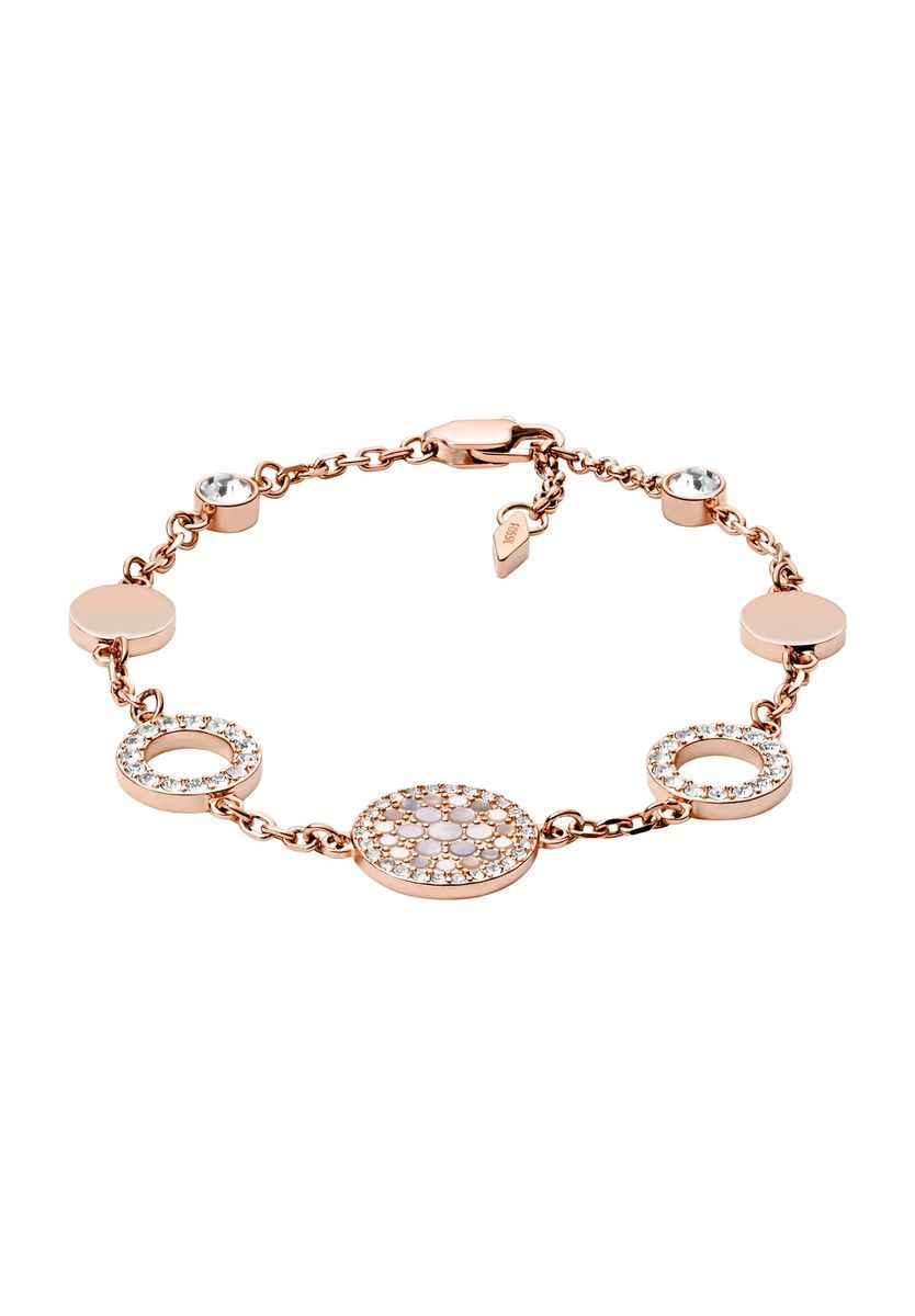 Funkelndes Gliederarmband mit Kreisanhaengern