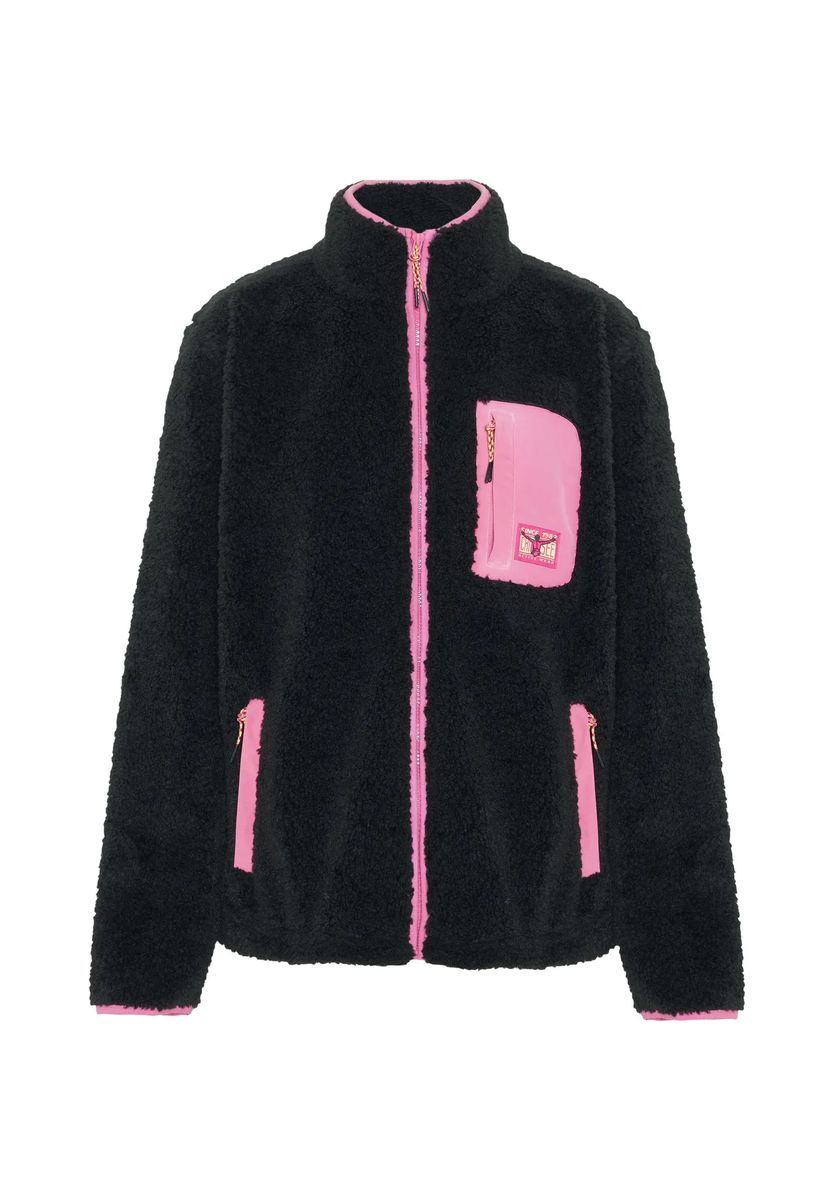 Sherpa-Fleecejacke mit Kontrastdetails