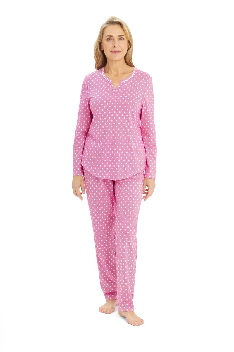 Polka-Dot Baumwoll-Schlafanzug-Set