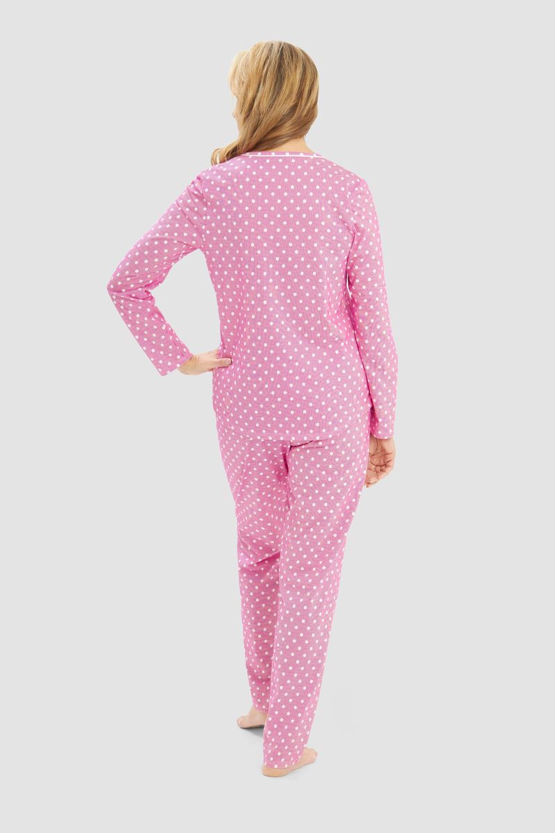 Polka-Dot Baumwoll-Schlafanzug-Set
