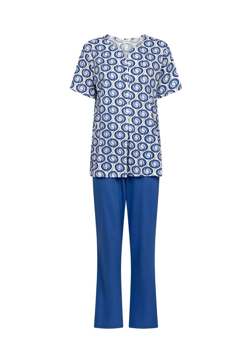 Kurzarm-Pyjama mit Wirbelmuster