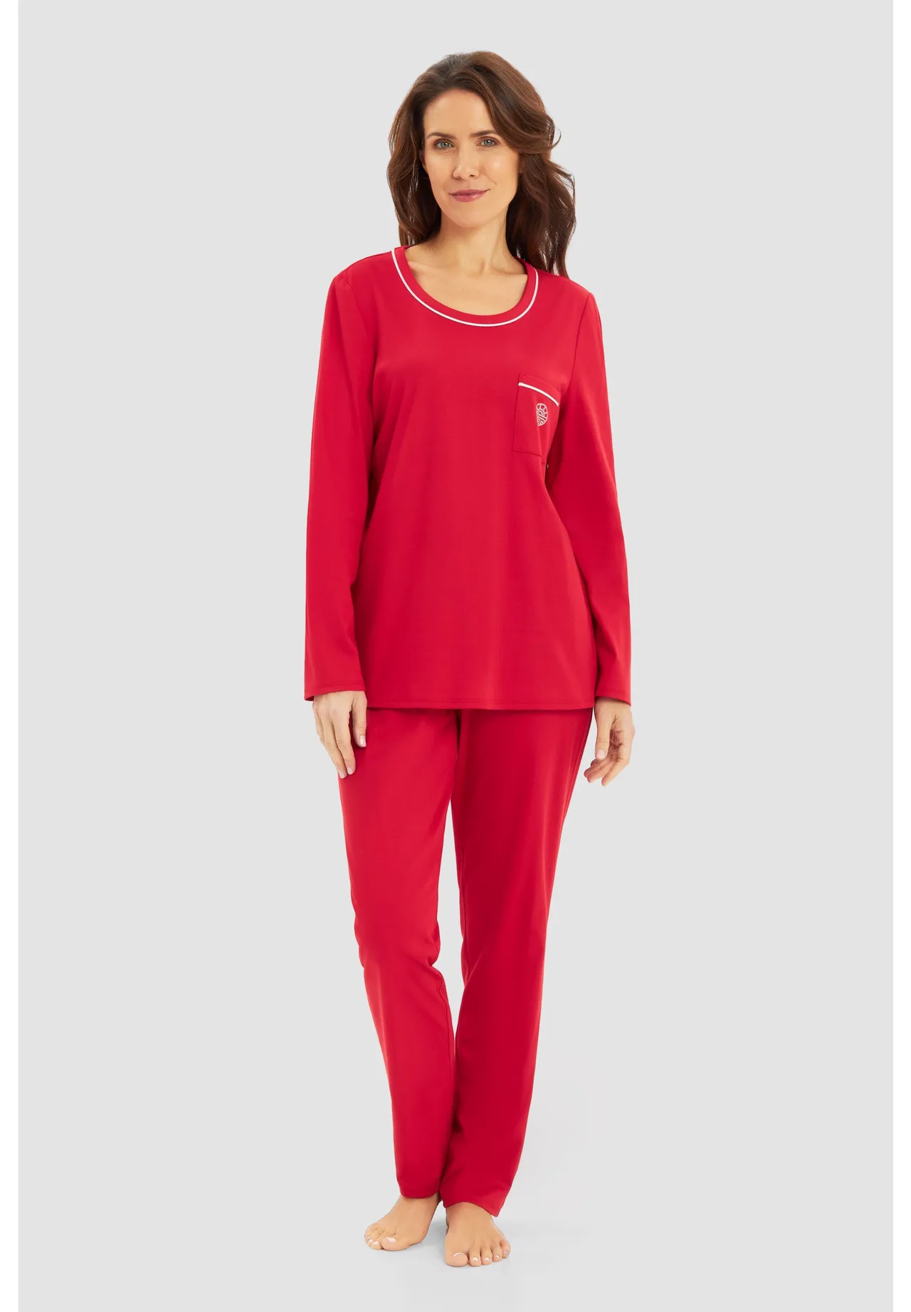 Langärmliges Pyjama-Set aus Baumwolle