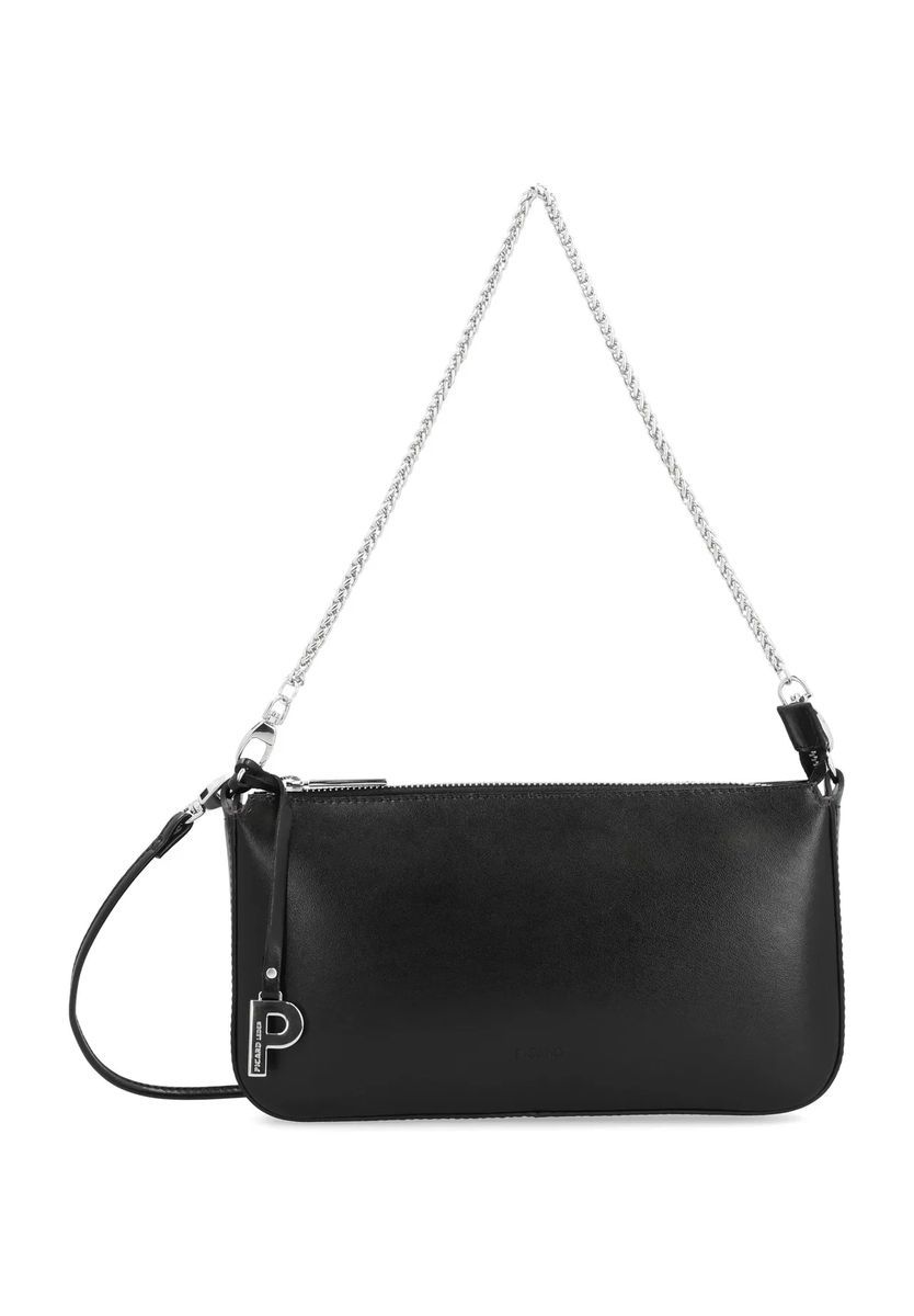 Schlichte Leder-Schultertasche mit Kette