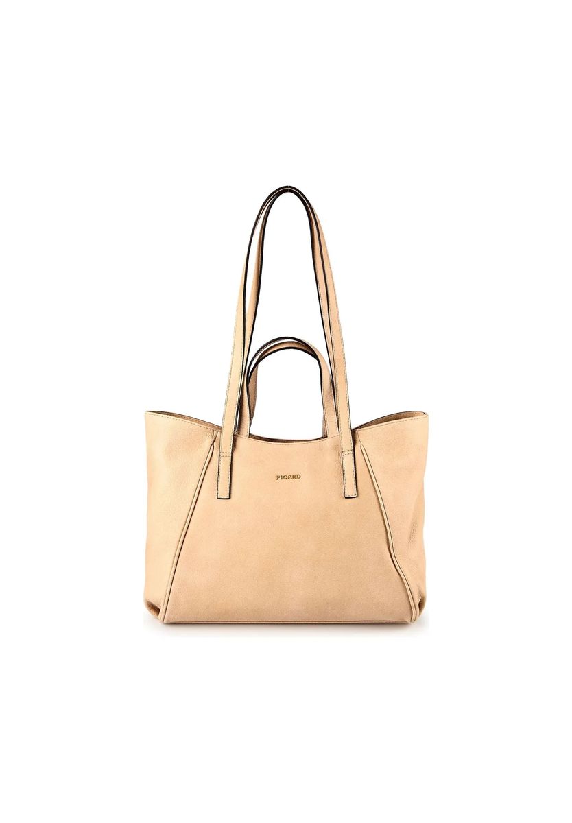 Elegante Leder-Shoppertasche mit Doppelriemen