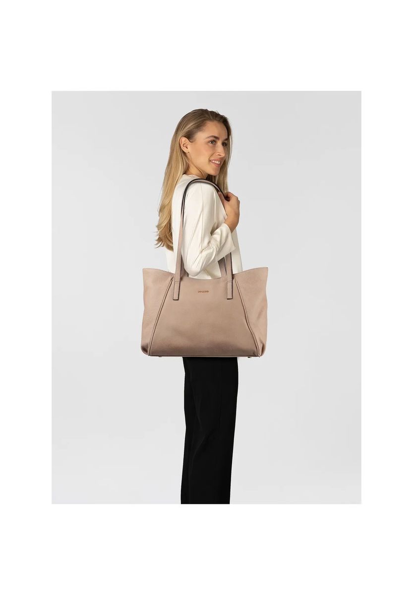 Elegante Leder-Shoppertasche mit Doppelriemen