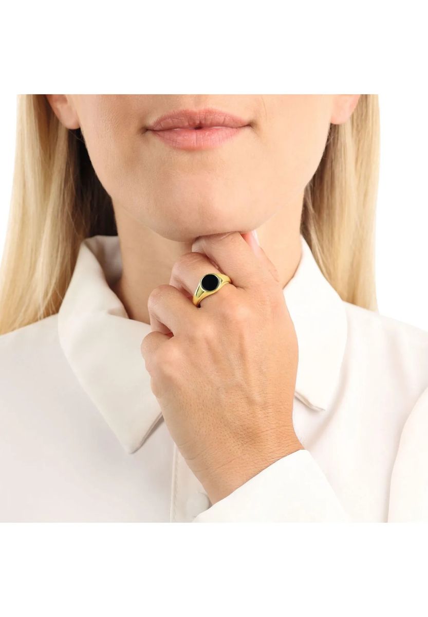 Minimalistischer Onyx Siegelring
