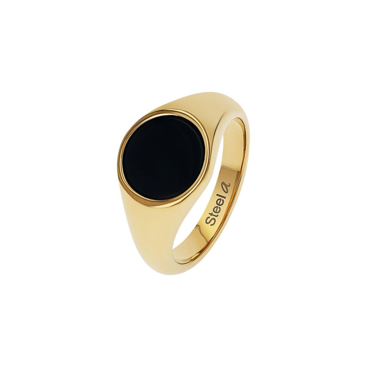 Minimalistischer Onyx Siegelring