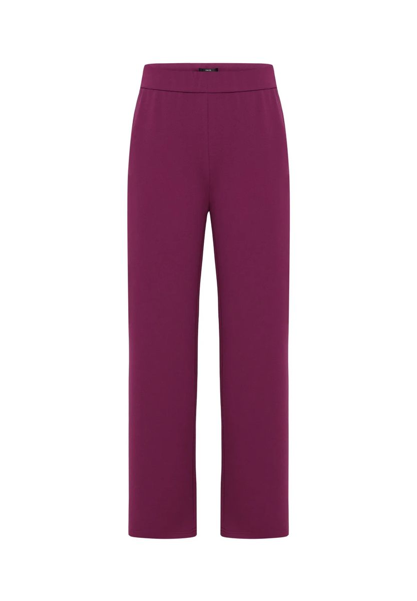 Stoffhose mit Gummibund und geradem Bein