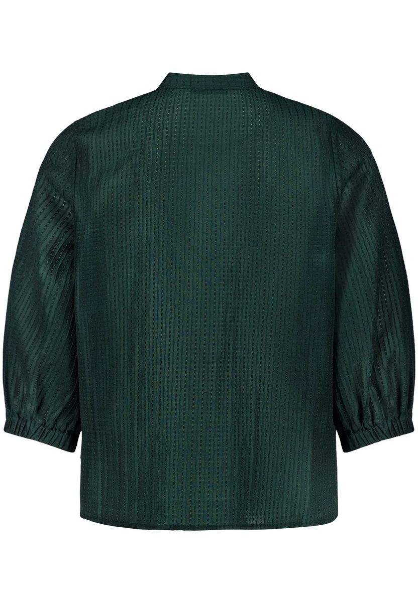 Strukturierte Tunika-Bluse mit Bindeband