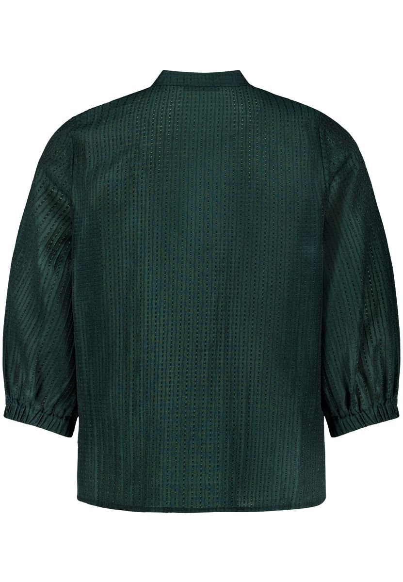 Strukturierte Tunika-Bluse mit Bindeband