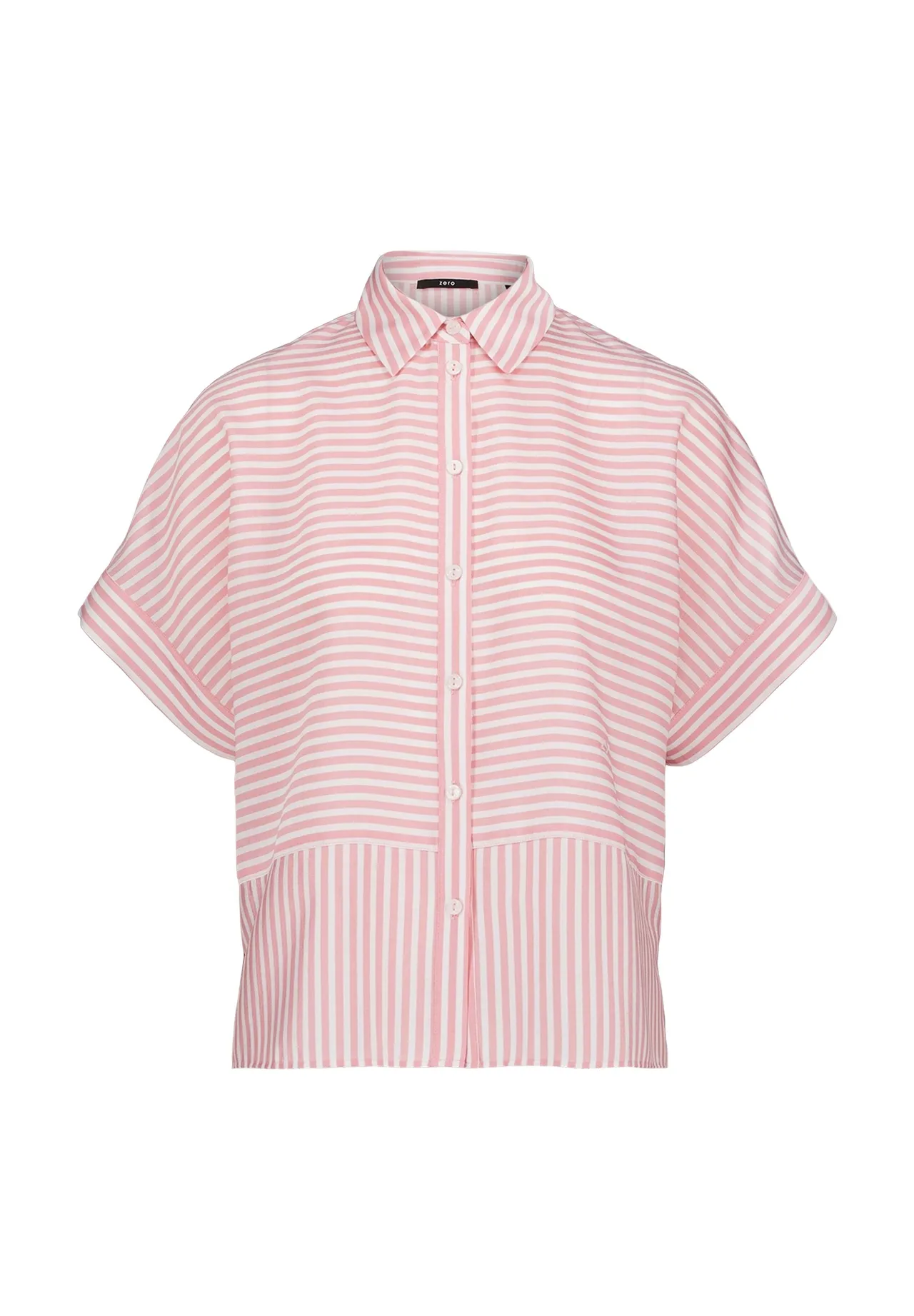 Gestreifte Kurzarm-Bluse im Oversize-Look