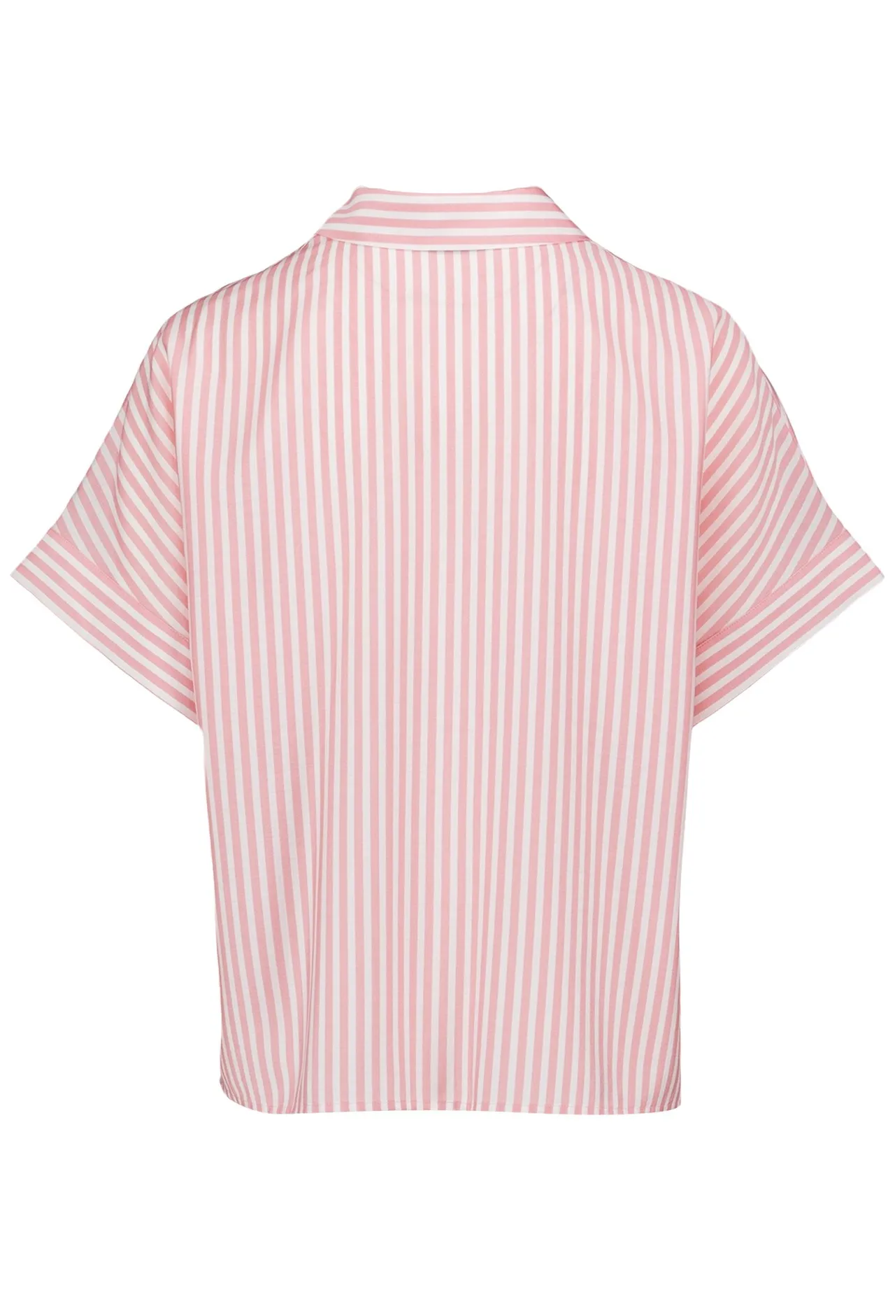 Gestreifte Kurzarm-Bluse im Oversize-Look