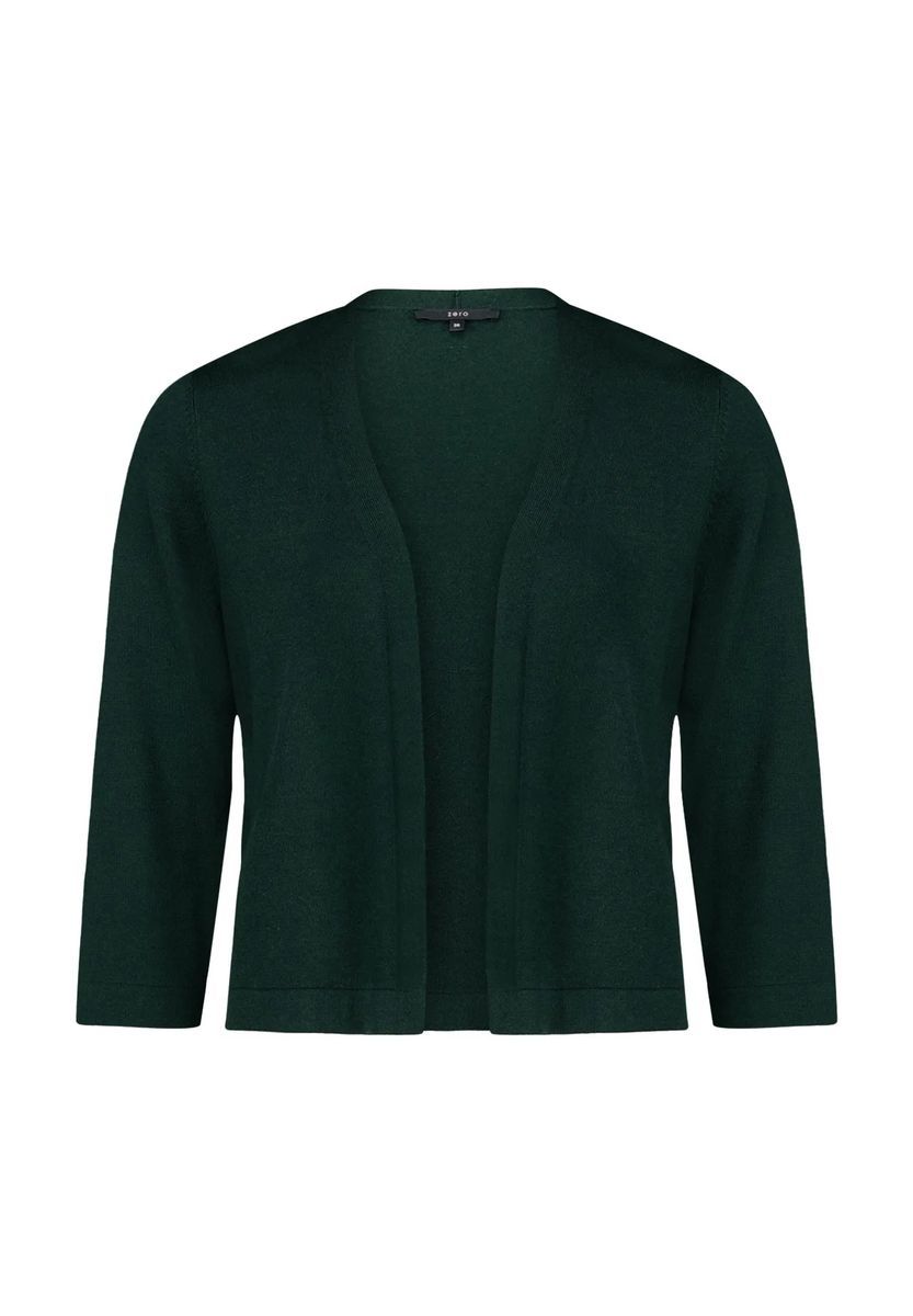 Offene Feinstrickjacke mit Dreiviertelarm