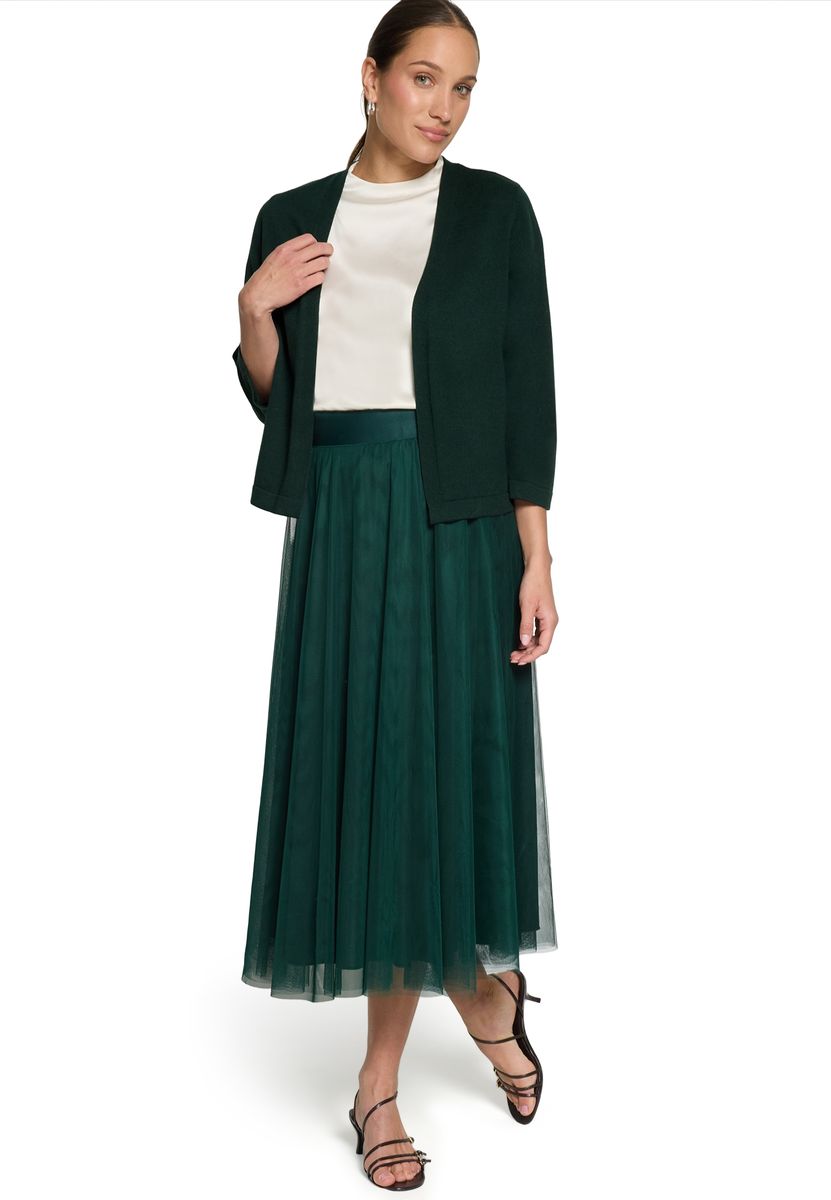 Offene Feinstrickjacke mit Dreiviertelarm