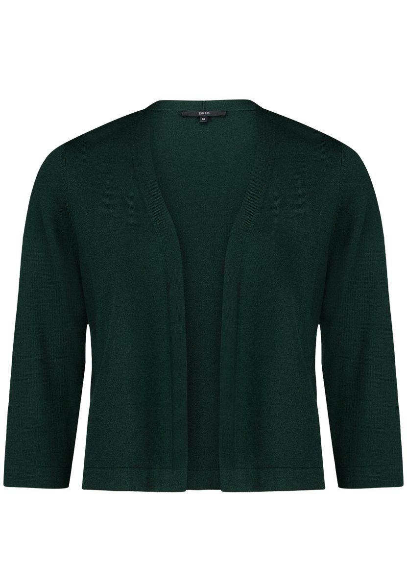 Offene Feinstrickjacke mit Dreiviertelarm
