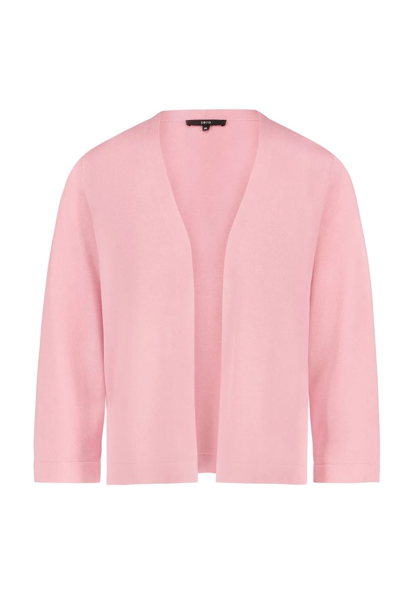 Feinstrickjacke mit 3/4-Ärmeln