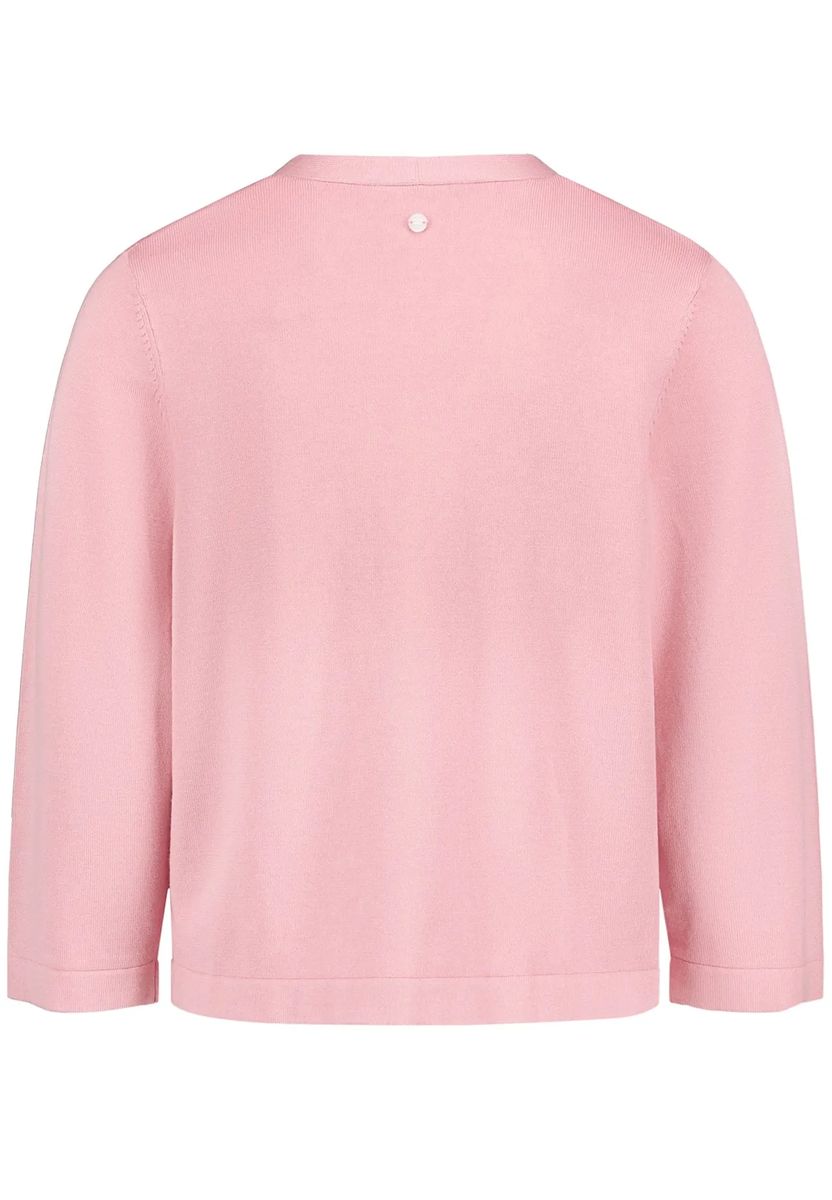 Feinstrickjacke mit 3/4-Ärmeln
