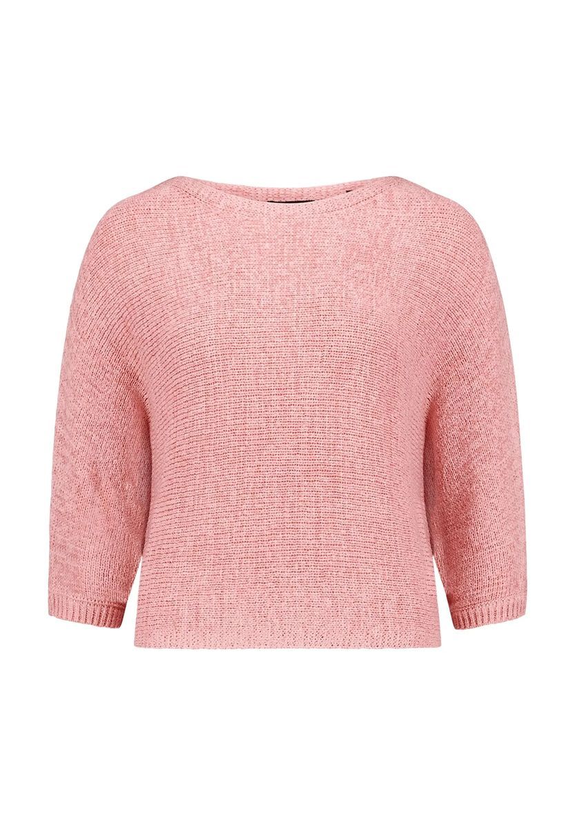 Lockerer Strickpullover mit U-Boot-Ausschnitt