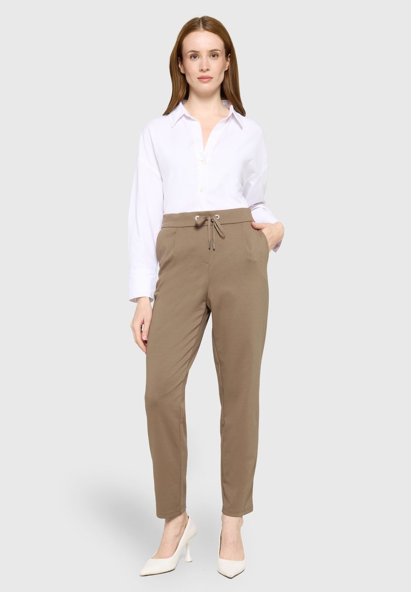 Jerseyhose mit Kordelzug und Falten