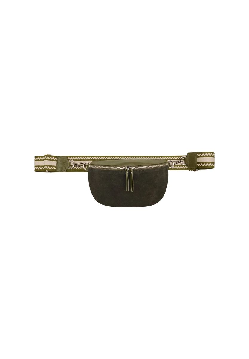 Texturierte Gürteltasche aus Wildleder