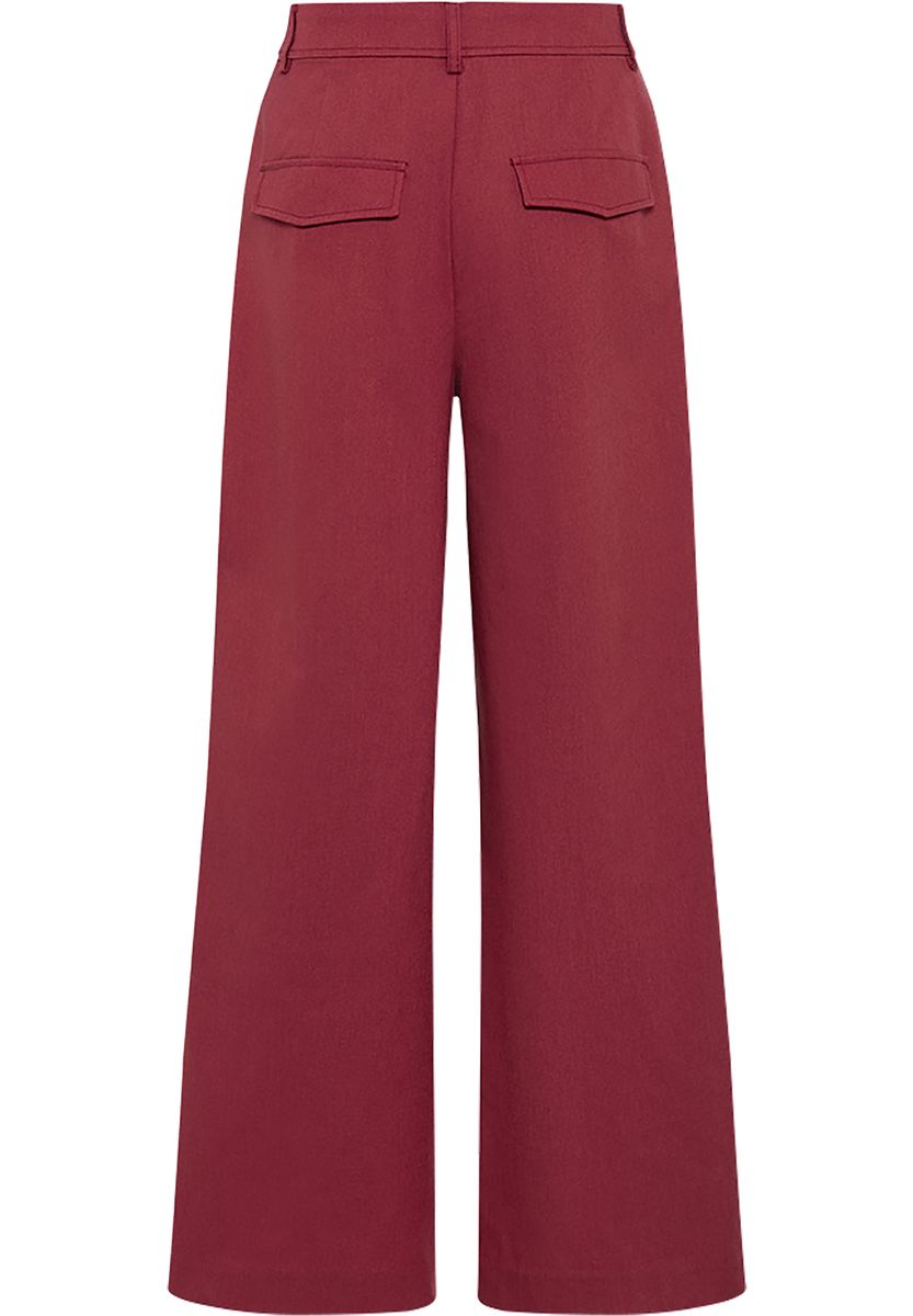 Weit Geschnittene Hose mit Bügelfalte
