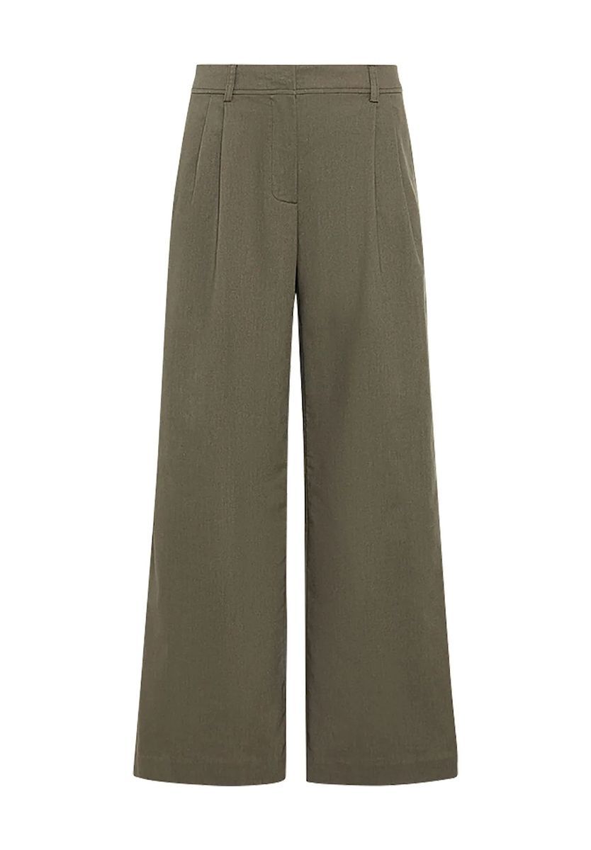 Weite Stoffhose mit Bügelfalten
