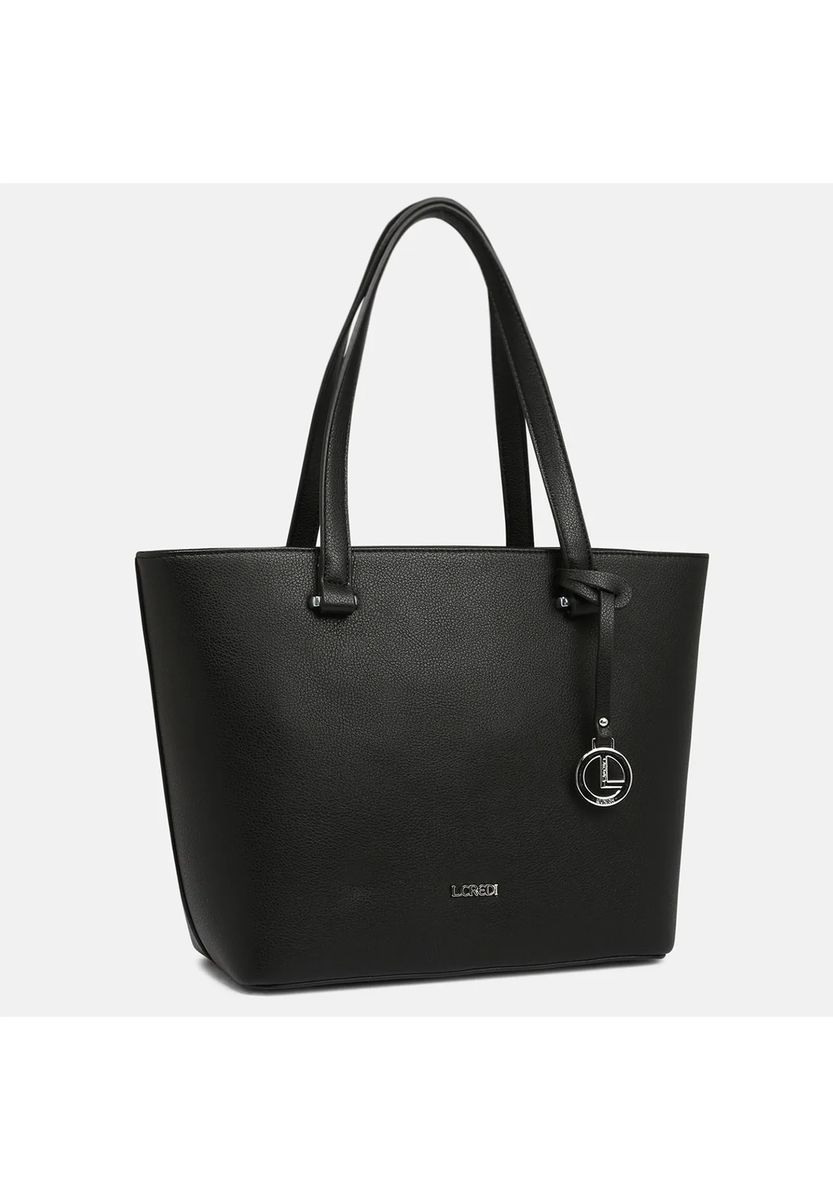 Eleganter Shopper aus genarbtem Lederimitat