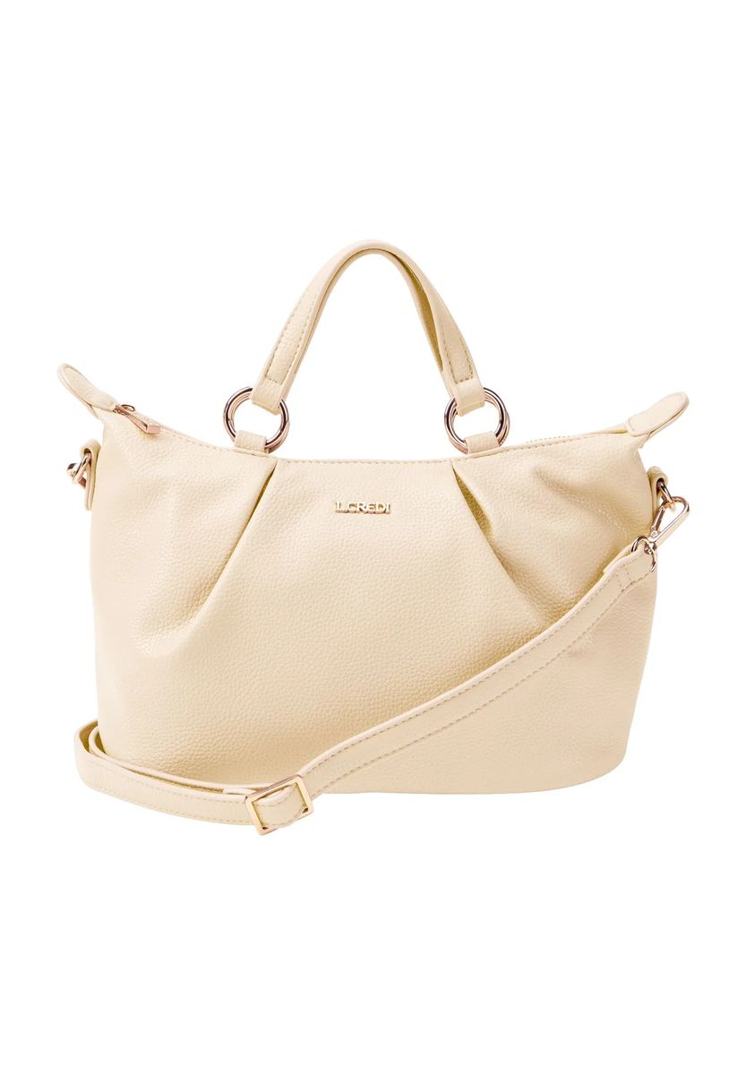 Elegante Henkeltasche mit Narbenstruktur